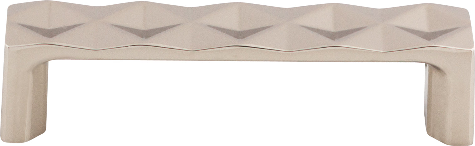 Top Knobs Quilted Series 3-3/4"(95mm) CC Pull, Polished Nickel