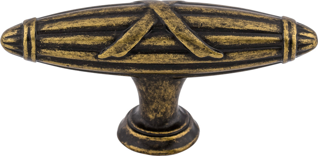 Top Knobs Ribbon & Reed Series 2-3/4"L T-Pull, German Bronze