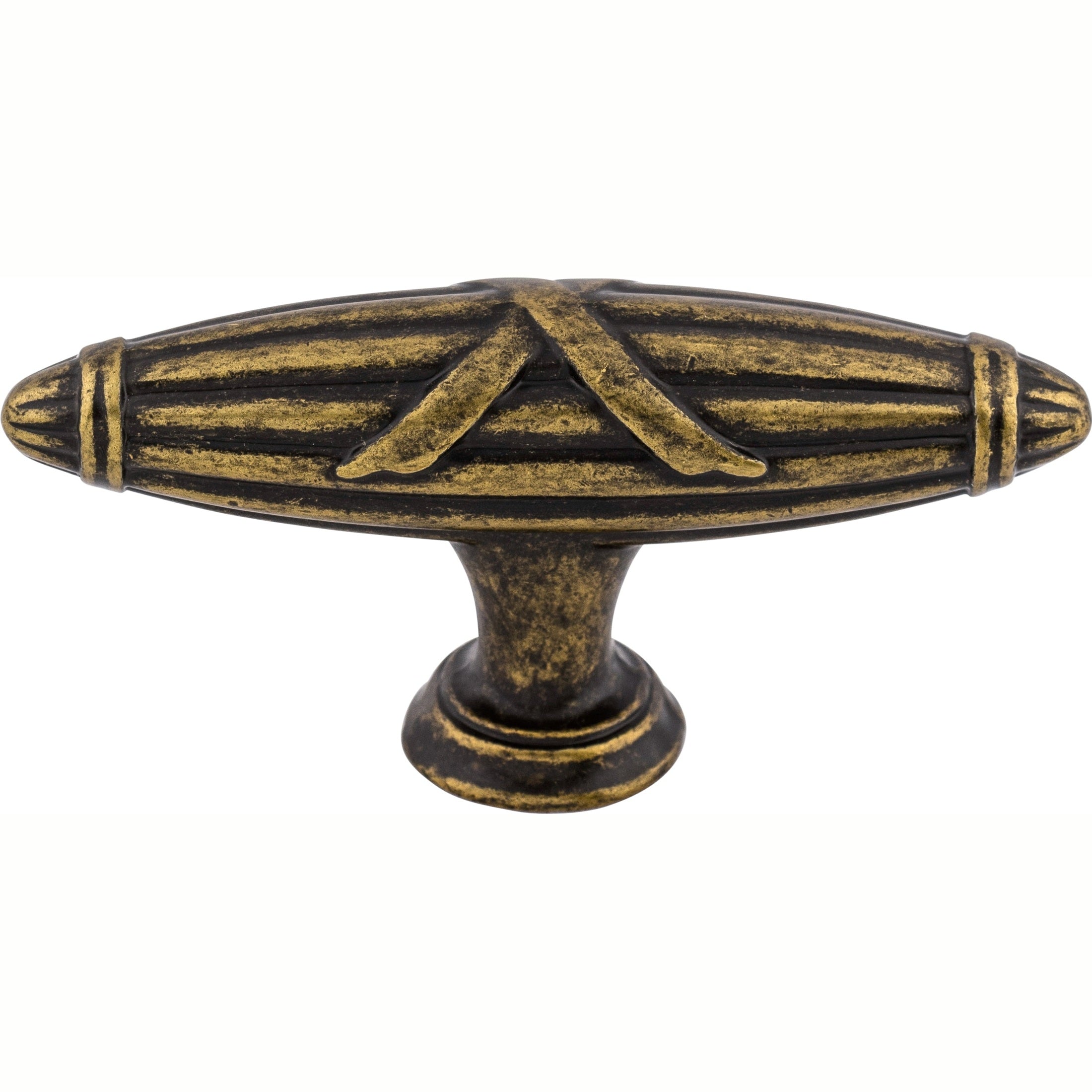 Top Knobs Ribbon & Reed Series 2-3/4"L T-Pull, German Bronze