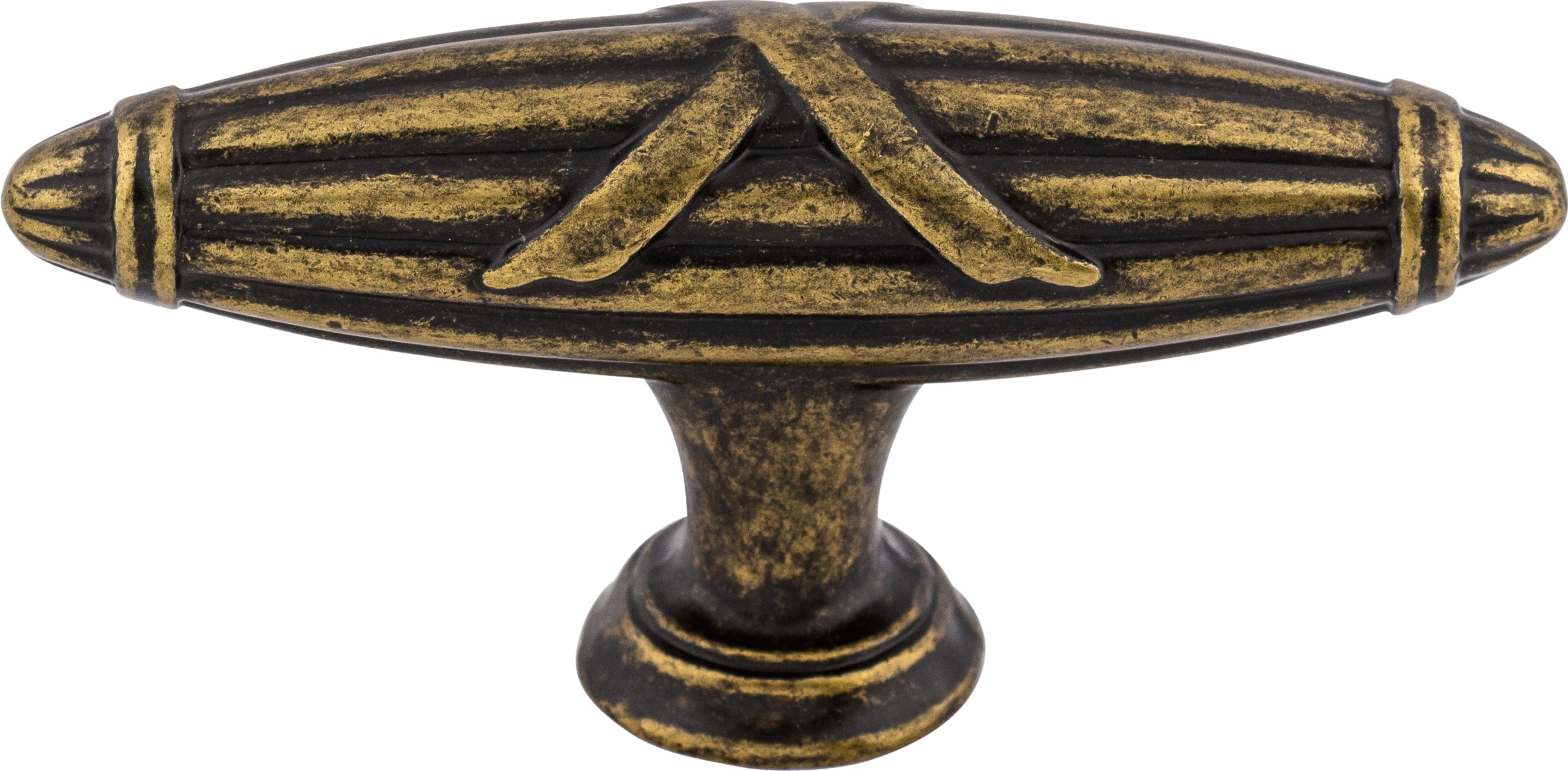 Top Knobs Ribbon & Reed Series 2-3/4"L T-Pull, German Bronze