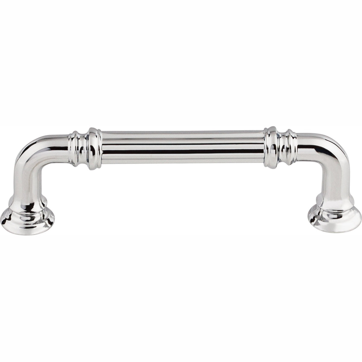 Top Knobs Reeded Series 3-3/4"(95mm) CC Pull, Polished Chrome