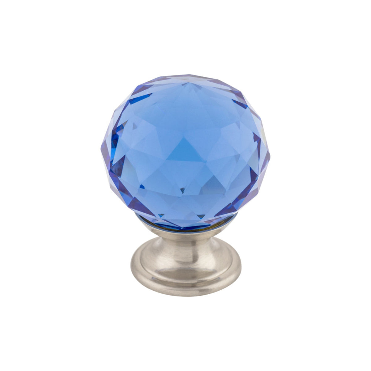 Blue Crystal 1 3/8" Diameter Round Knob