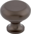 Top Knobs Flat Faced Series 1-1/4"L Knob, Oil Rubbed Bronze