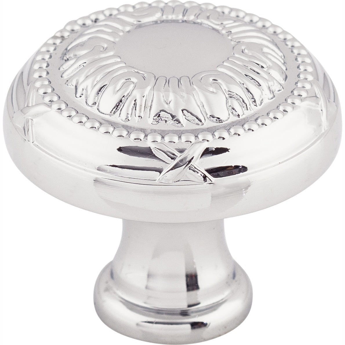Top Knobs Ribbon Series 1-1/8"L Knob, Polished Chrome