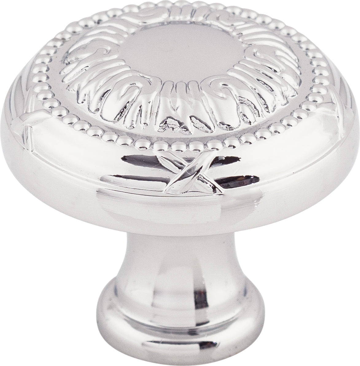 Top Knobs Ribbon Series 1-1/8"L Knob, Polished Chrome