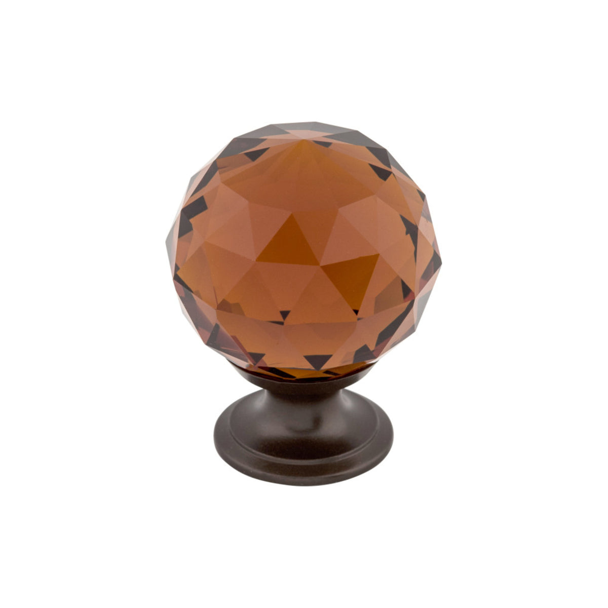 Wine Crystal 1 3/8" Diameter Round Knob