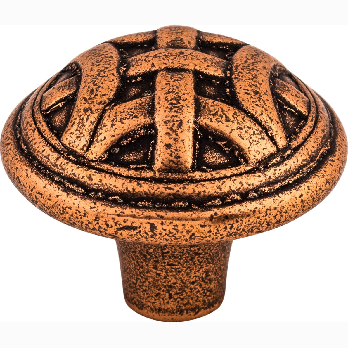 Top Knobs Celtic Series 1-1/4"L Knob, Old English Copper