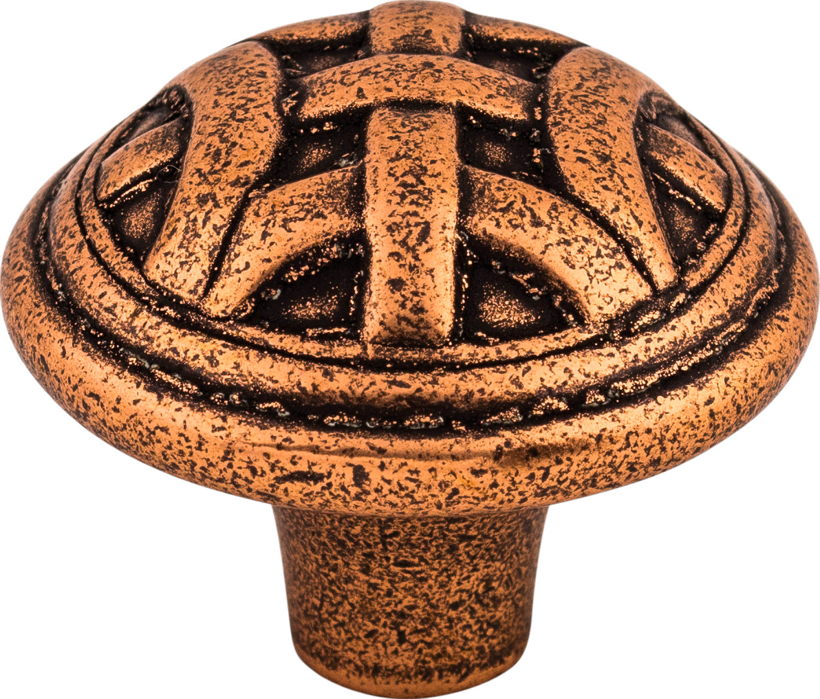 Top Knobs Celtic Series 1-1/4"L Knob, Old English Copper