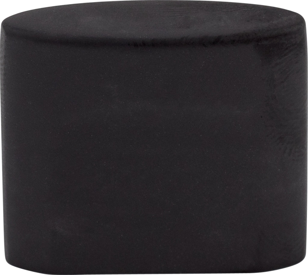Top Knobs Oval Slot Series 1-1/4"L Knob, Flat Black