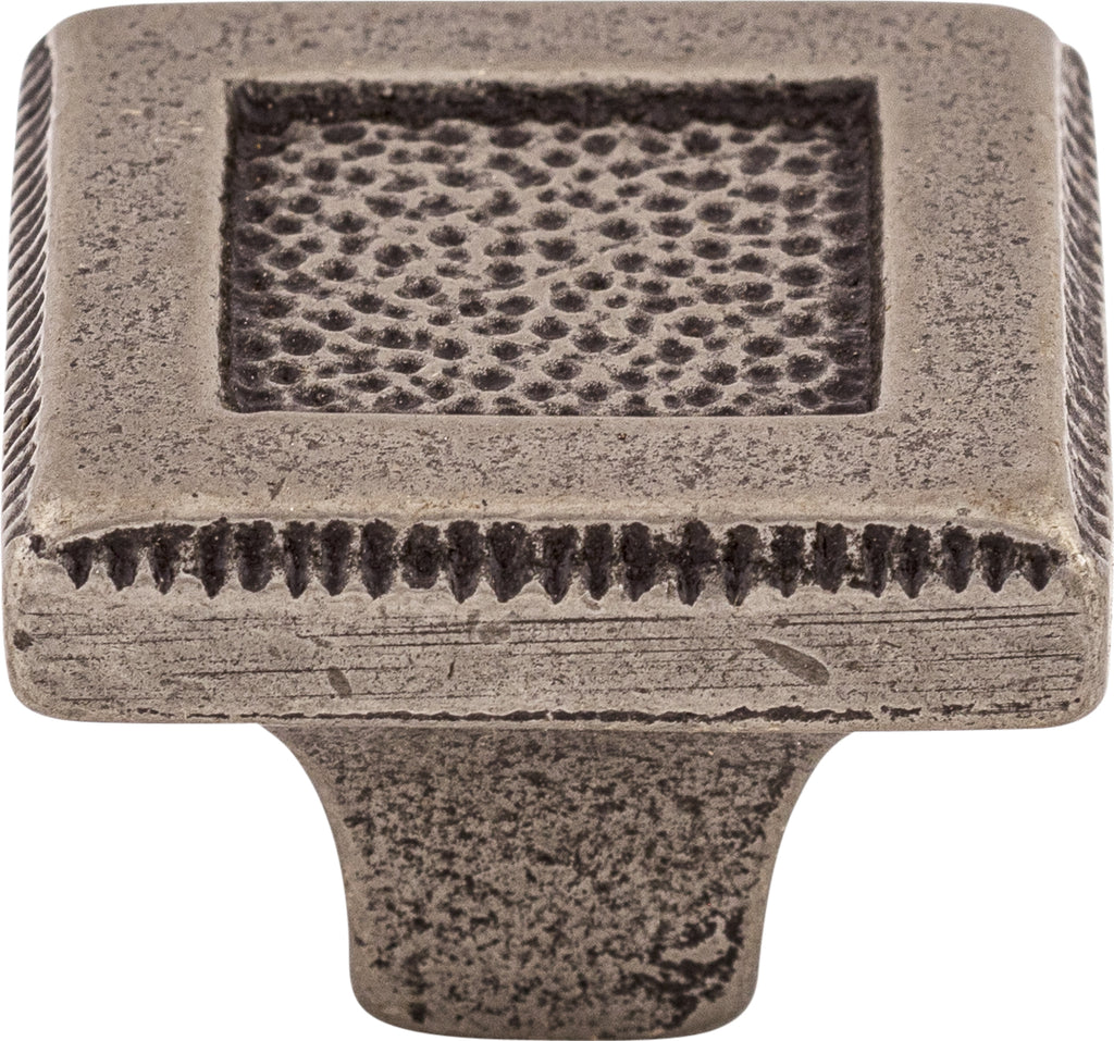 Top Knobs Square Inset Series 1-5/16"L Knob, Cast Iron