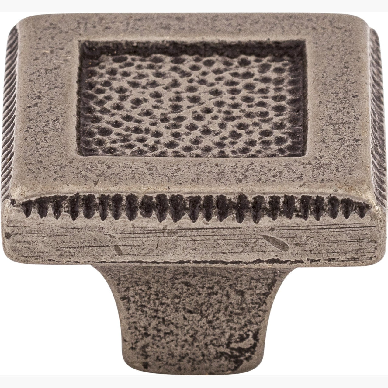 Top Knobs Square Inset Series 1-5/16"L Knob, Cast Iron