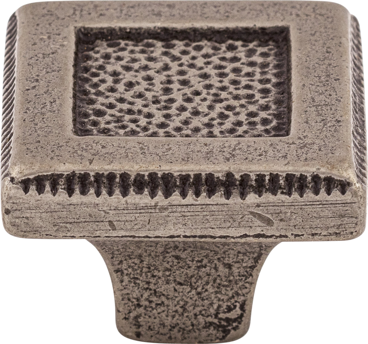 Top Knobs Square Inset Series 1-5/16"L Knob, Cast Iron
