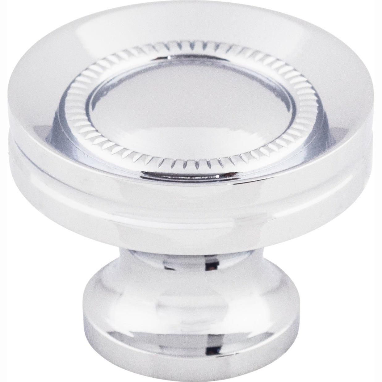 Top Knobs Button Series 1-1/4"L Knob, Polished Chrome