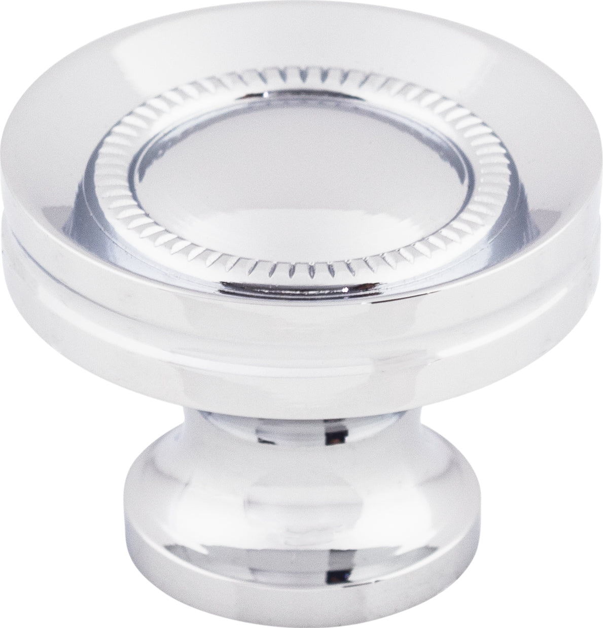 Top Knobs Button Series 1-1/4"L Knob, Polished Chrome