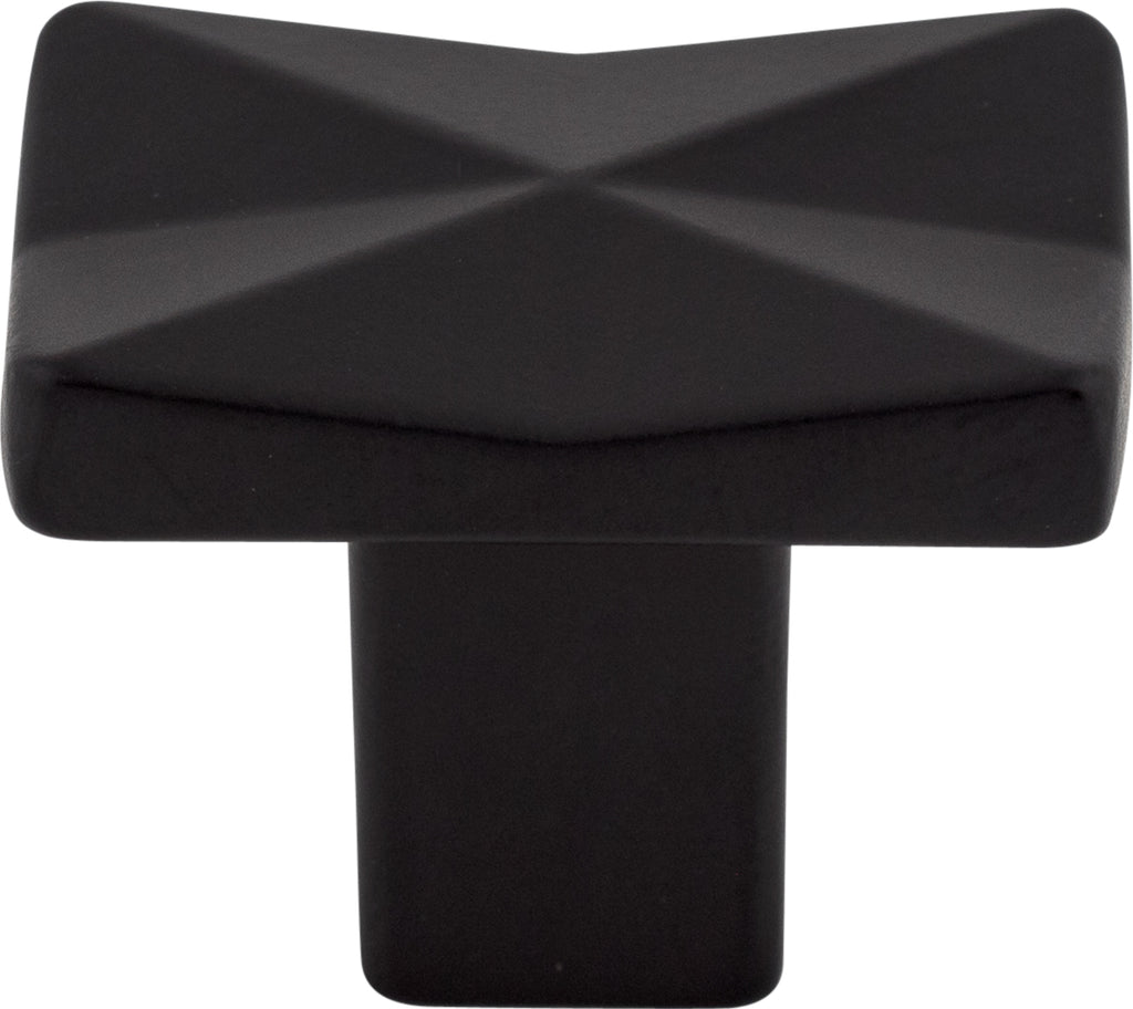 Top Knobs Quilted Series 1-1/4"L Knob, Flat Black