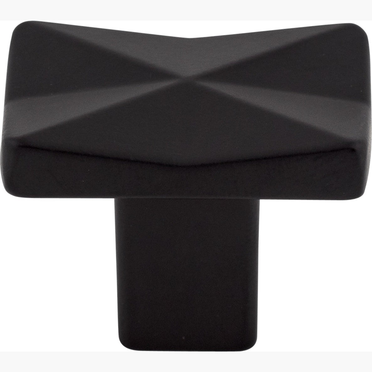 Top Knobs Quilted Series 1-1/4"L Knob, Flat Black
