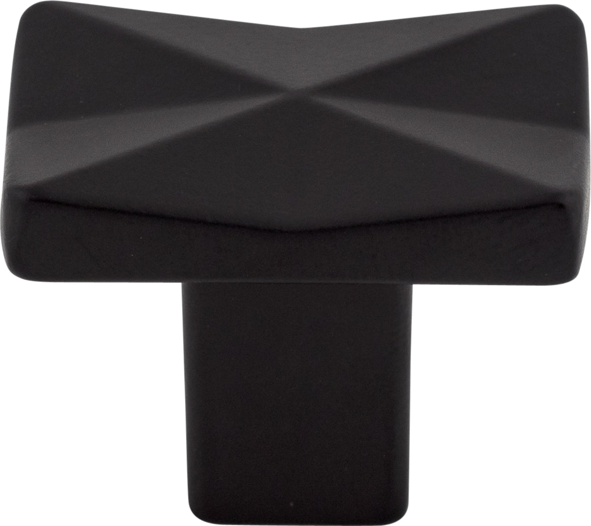 Top Knobs Quilted Series 1-1/4"L Knob, Flat Black