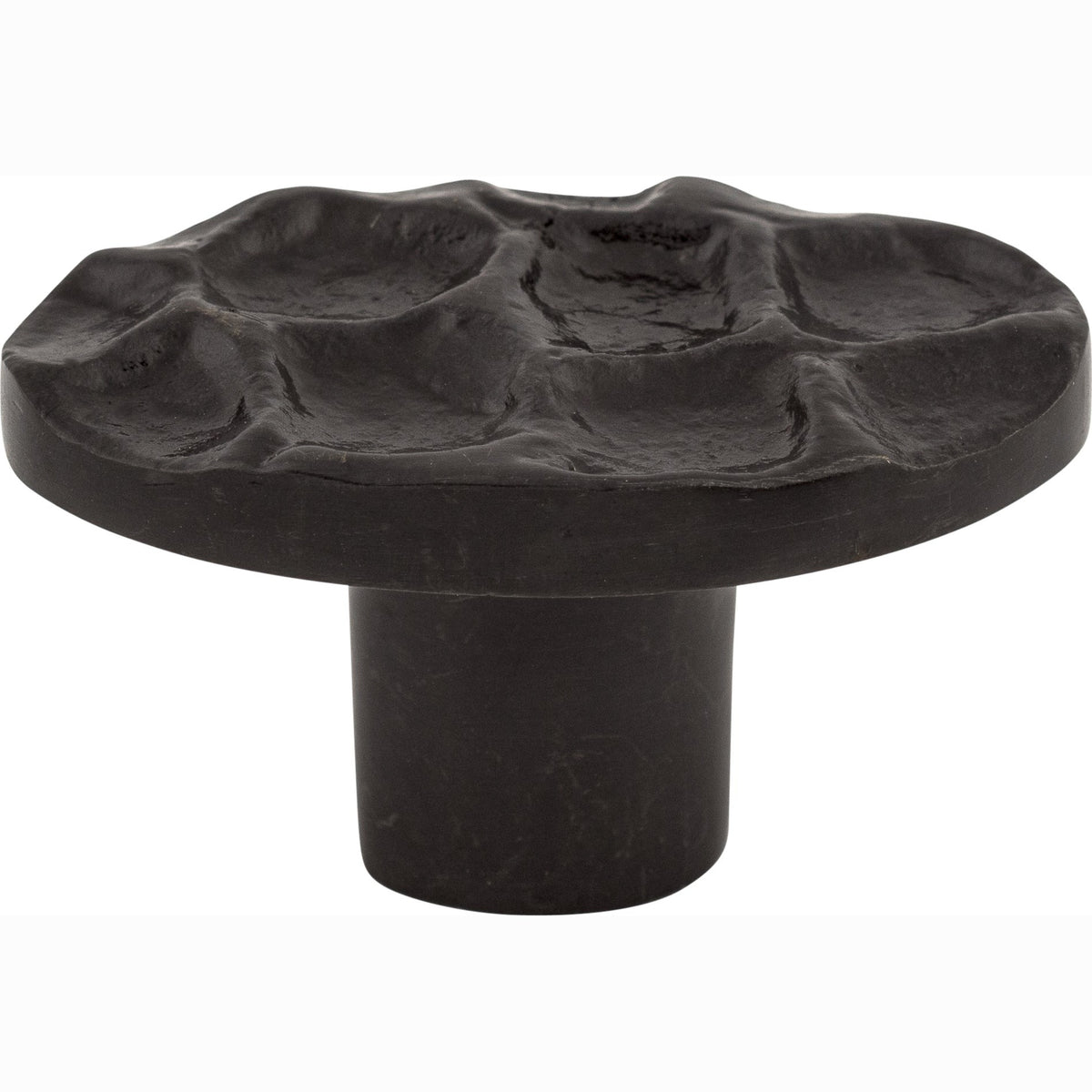 Top Knobs Cobblestone Series 2"L Oval Knob, Coal Black