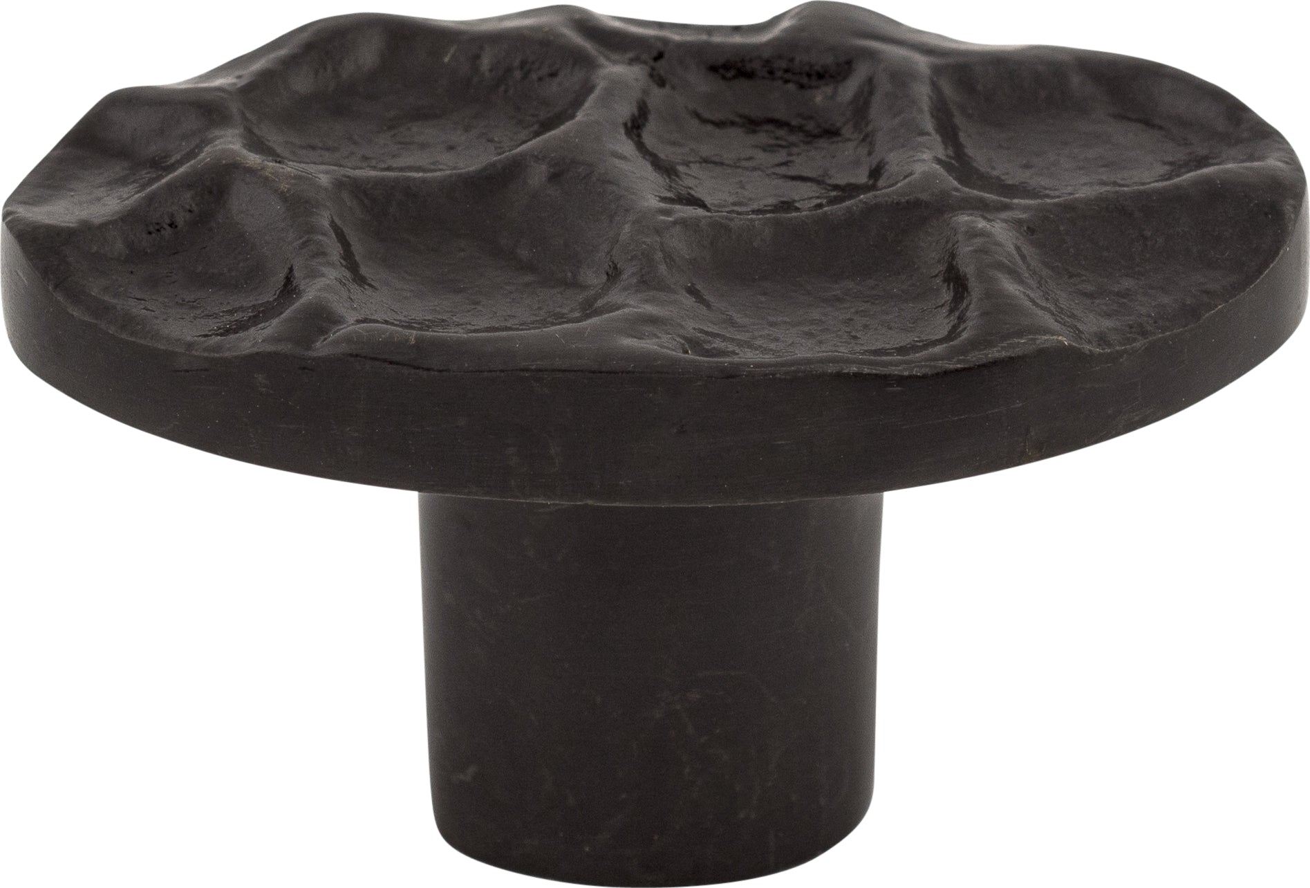 Top Knobs Cobblestone Series 2"L Oval Knob, Coal Black