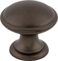 Top Knobs Rounded Series 1-1/4"L Knob, Oil Rubbed Bronze