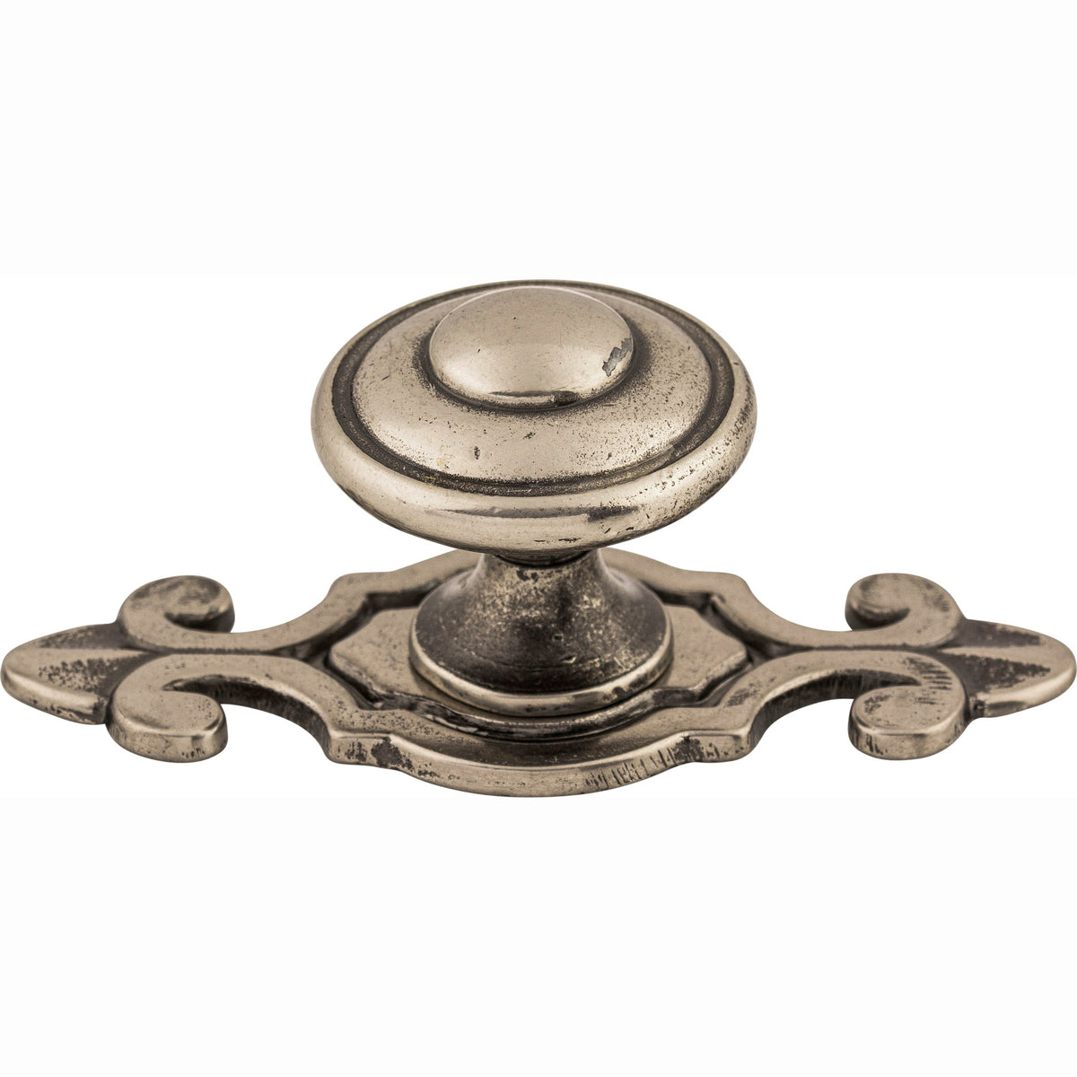 Top Knobs Canterbury Series 1-1/4"L Knob, Pewter Antique