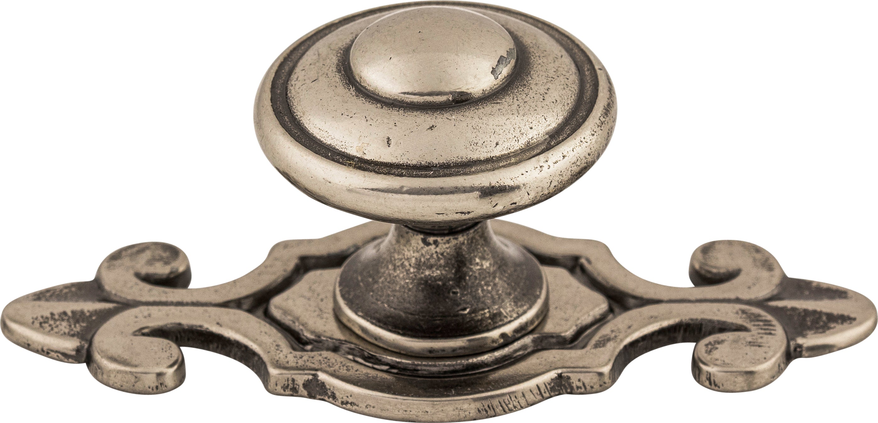 Top Knobs Canterbury Series 1-1/4"L Knob, Pewter Antique