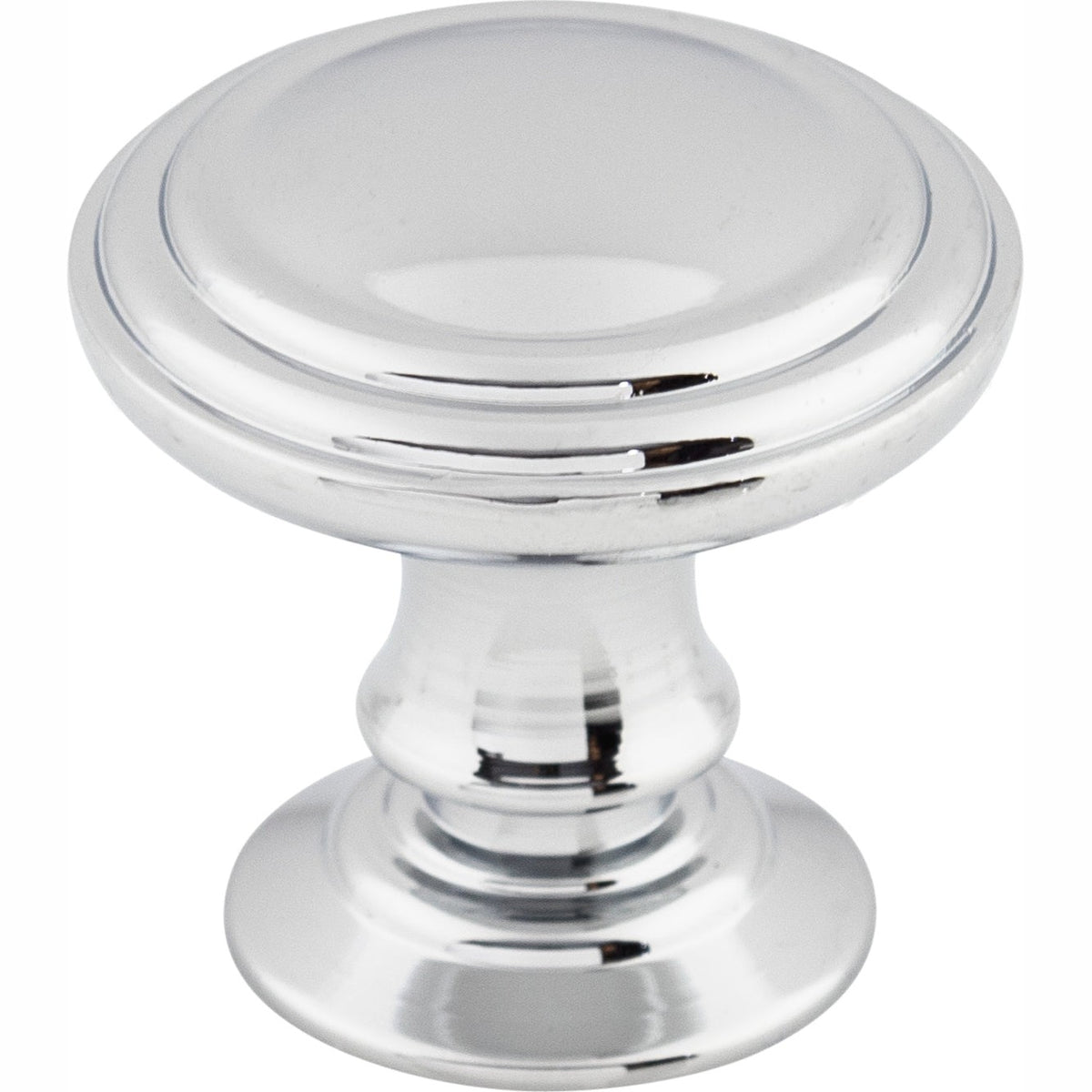 Top Knobs Reeded Series 1-1/4"L Knob, Polished Chrome
