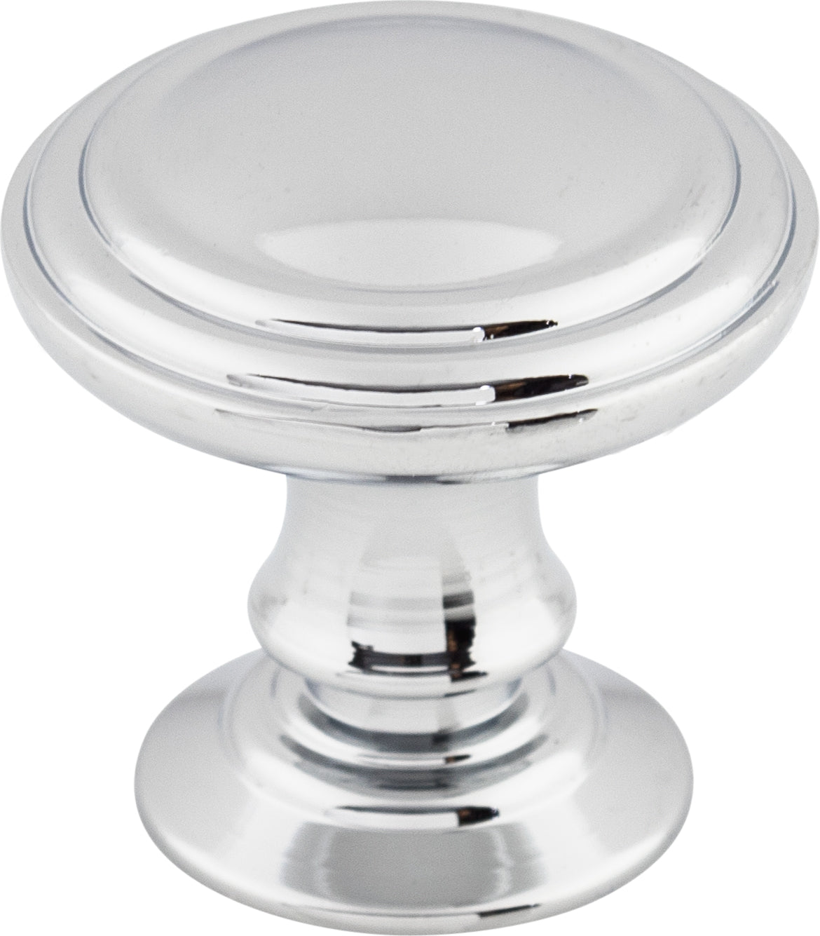 Top Knobs Reeded Series 1-1/4"L Knob, Polished Chrome