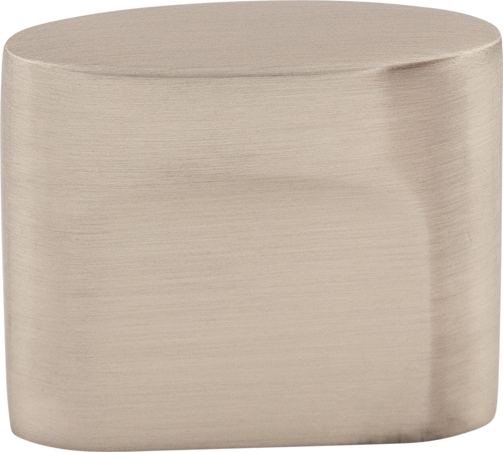 Top Knobs Oval Slot Series 1-1/4"L Knob, Brushed Satin Nickel