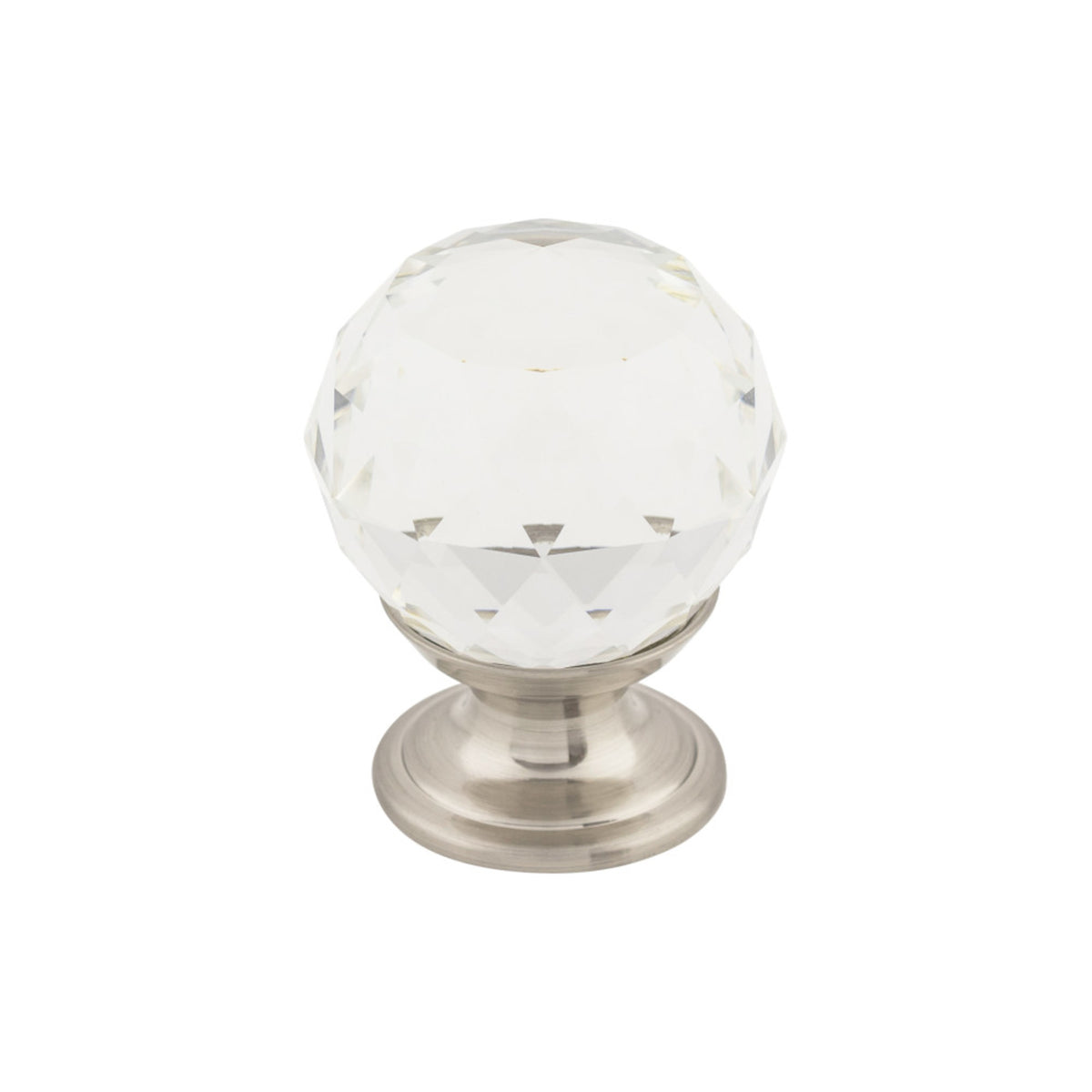 Clear Crystal 1 1/8" Diameter Round Knob