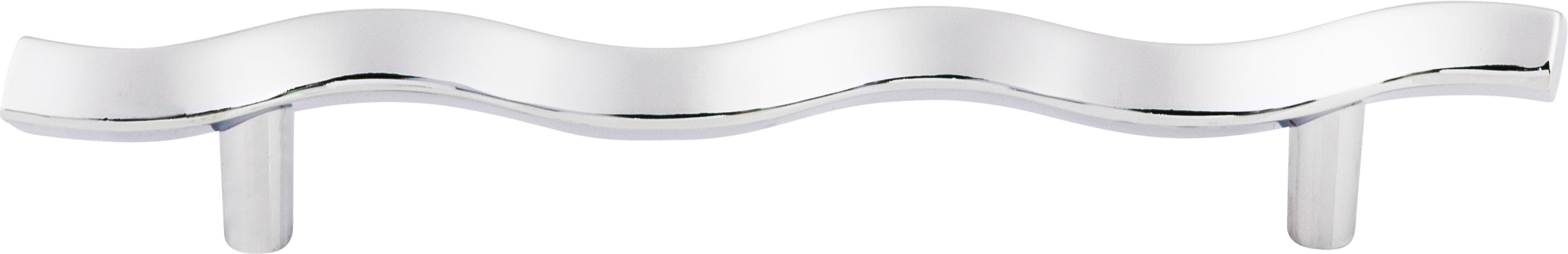 Top Knobs Wave Series 5-1/16"(128mm) CC Pull, Polished Chrome
