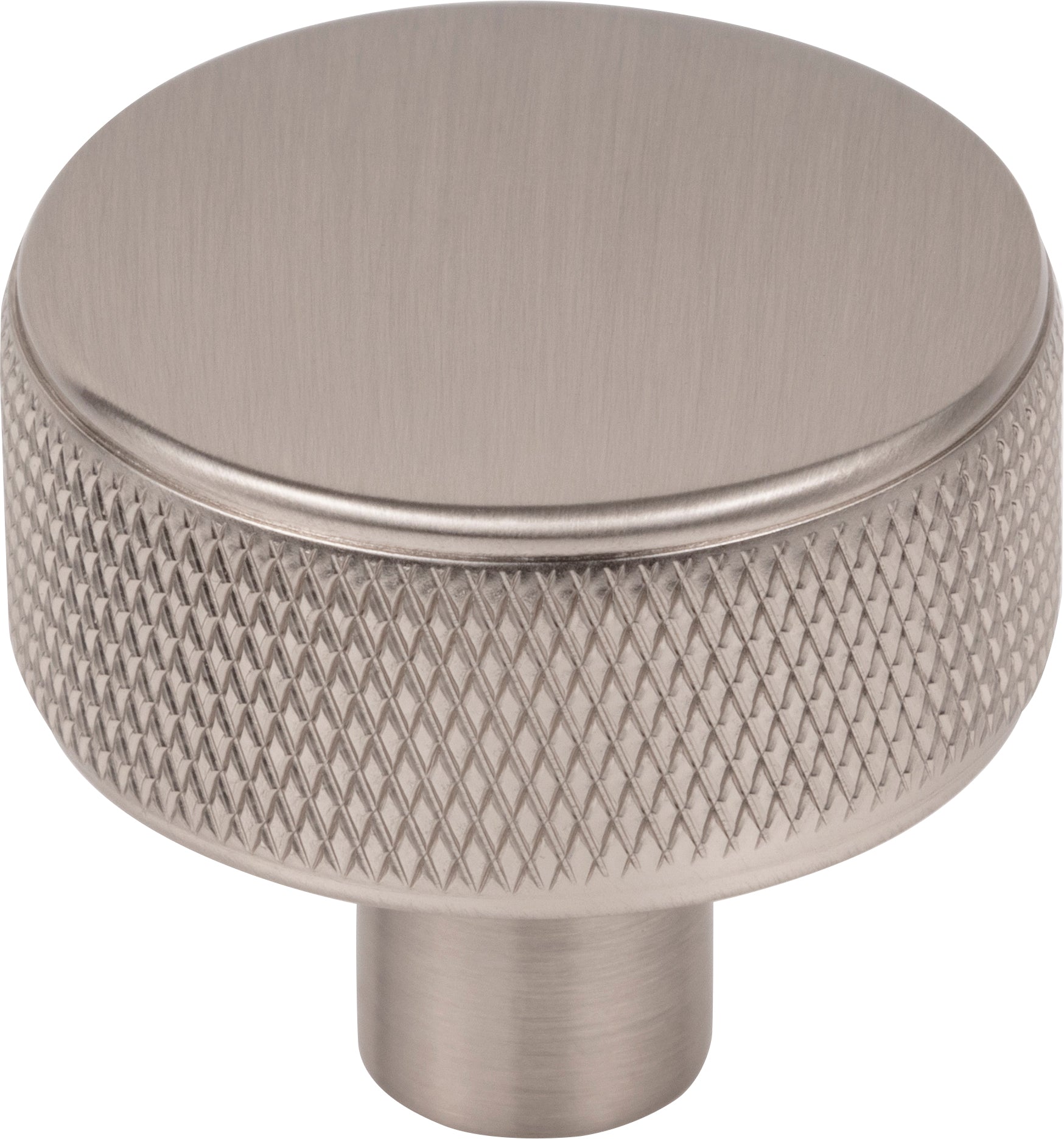 Top Knobs Burnham Series 1-1/4"L Round Knob, Brushed Satin Nickel