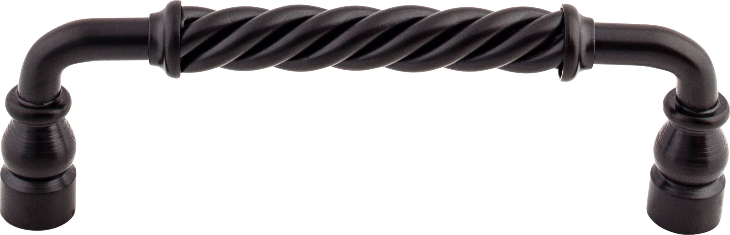 Top Knobs Twisted Series 6"(152mm) CC Bar Pull, Patina Black