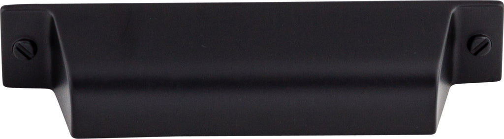 Top Knobs Channing Series 3-3/4"(95mm) CC Cup Pull, Flat Black