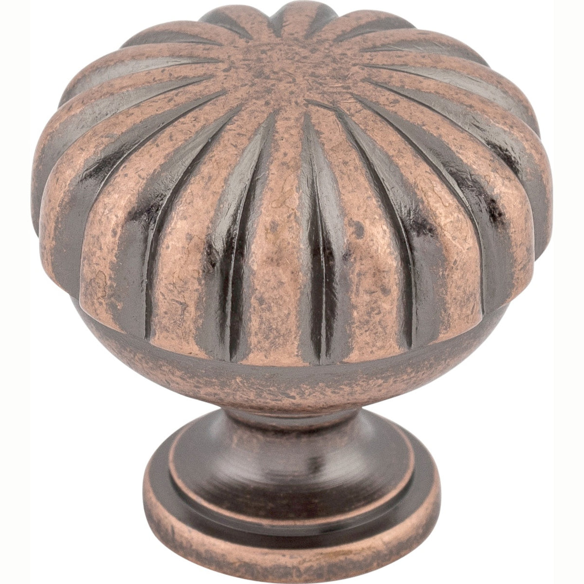 Top Knobs Melon Series 1-1/4"L Knob, Antique Copper