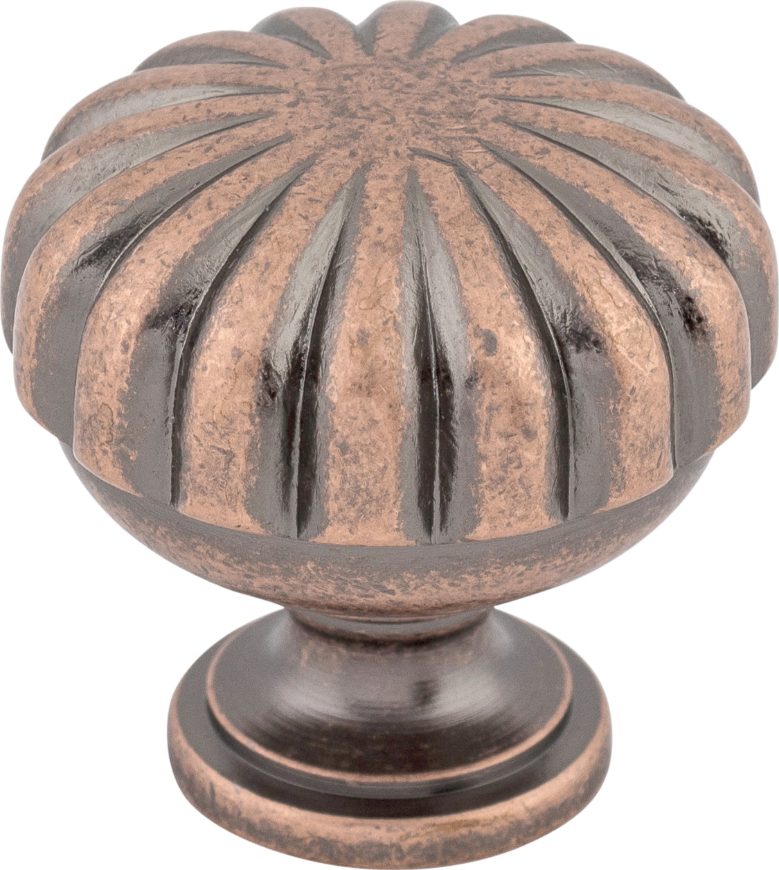Top Knobs Melon Series 1-1/4"L Knob, Antique Copper
