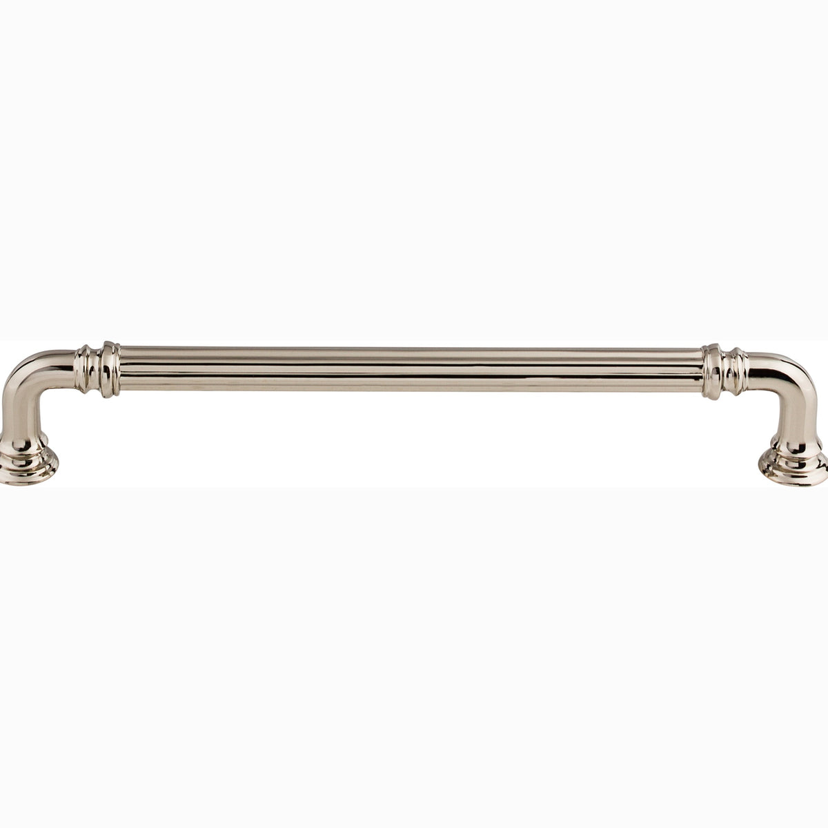 Top Knobs Reeded Series 7"(178mm) CC Pull, Polished Nickel