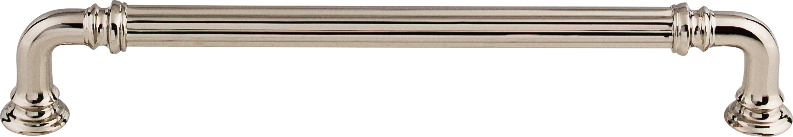 Top Knobs Reeded Series 7"(178mm) CC Pull, Polished Nickel