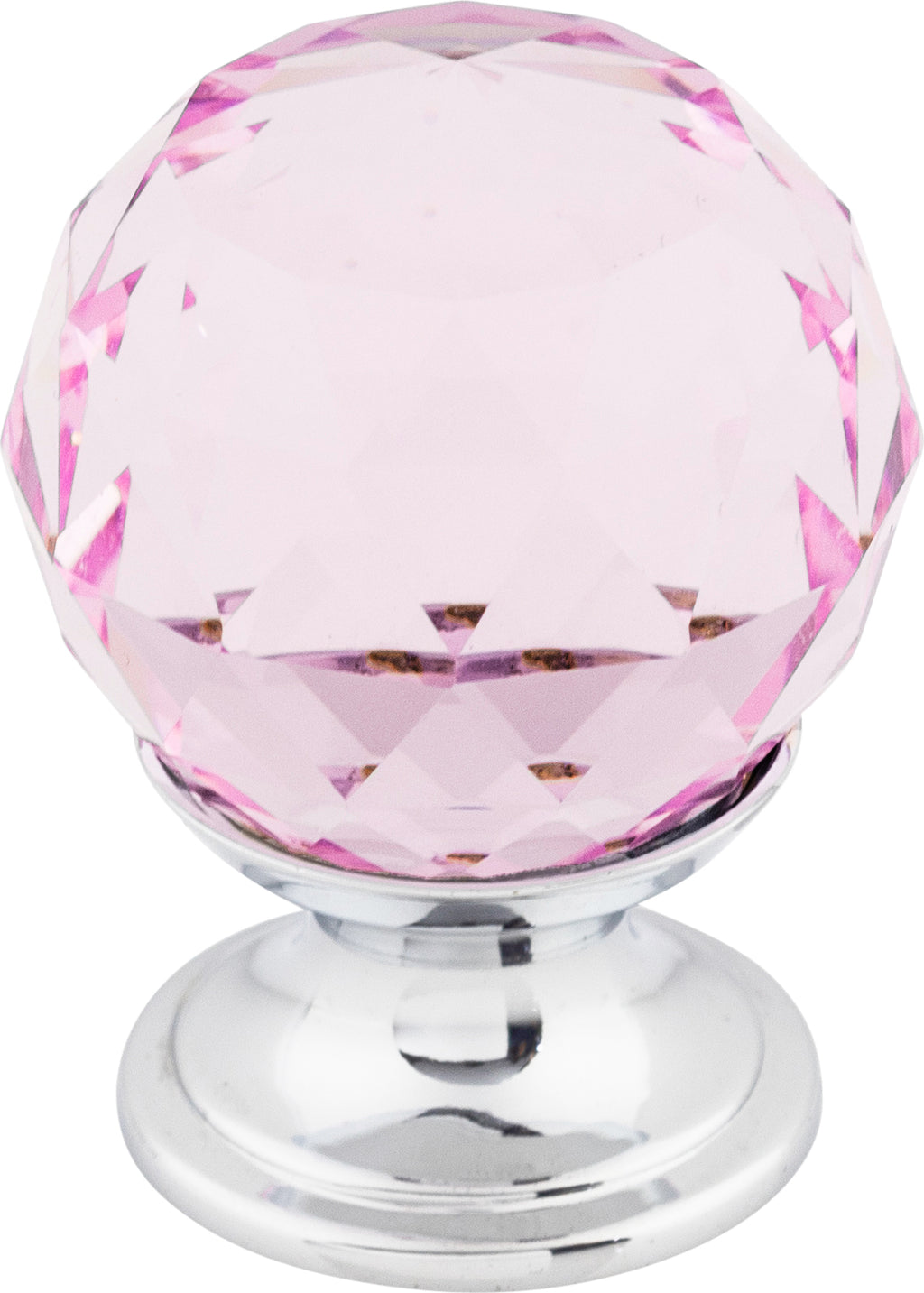 Top Knobs Pink Crystal Series 1-1/8"L Knob, 