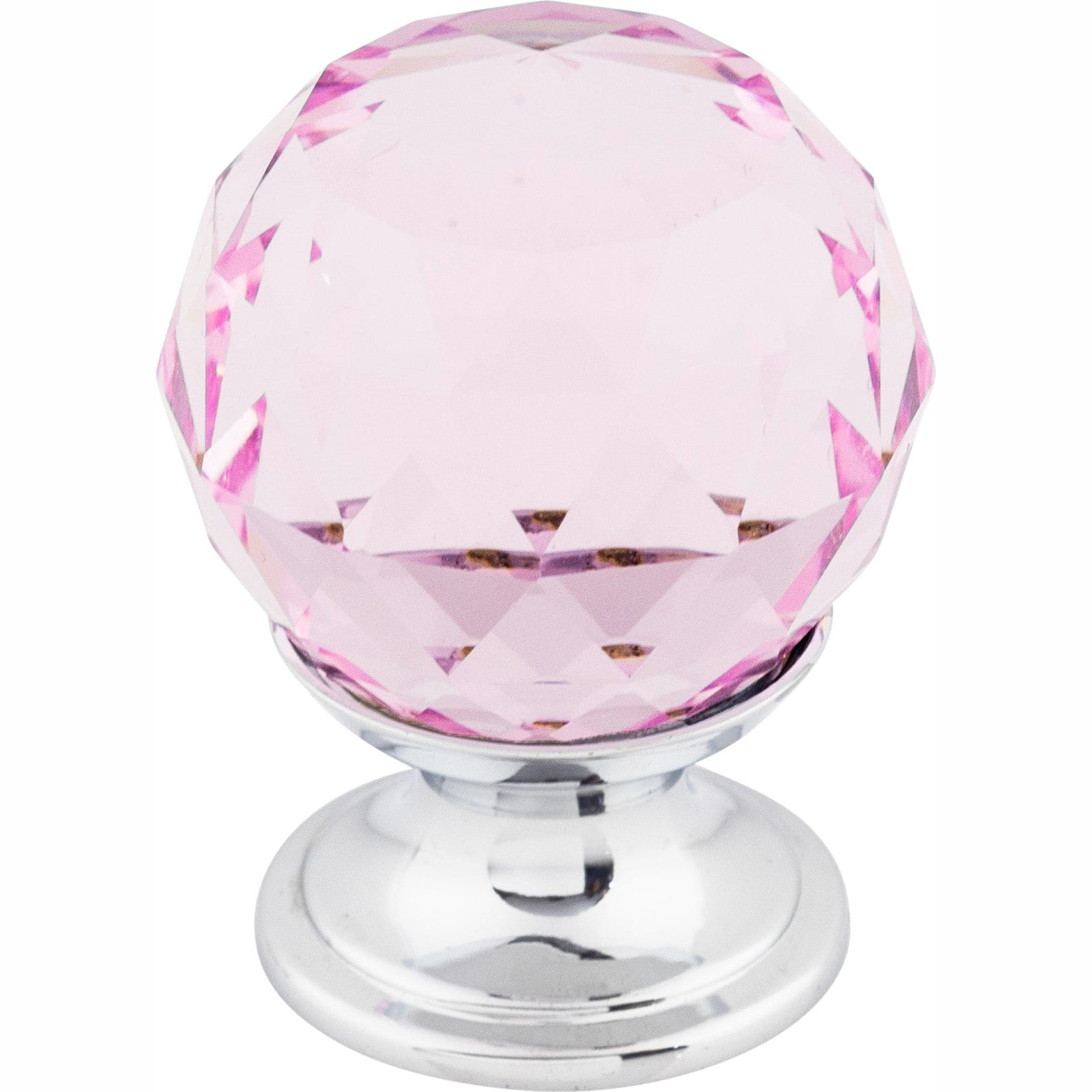 Top Knobs Pink Crystal Series 1-1/8"L Knob, 