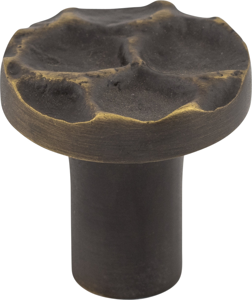 Top Knobs Cobblestone Series 1-1/8"L Round Knob, Brass Antique