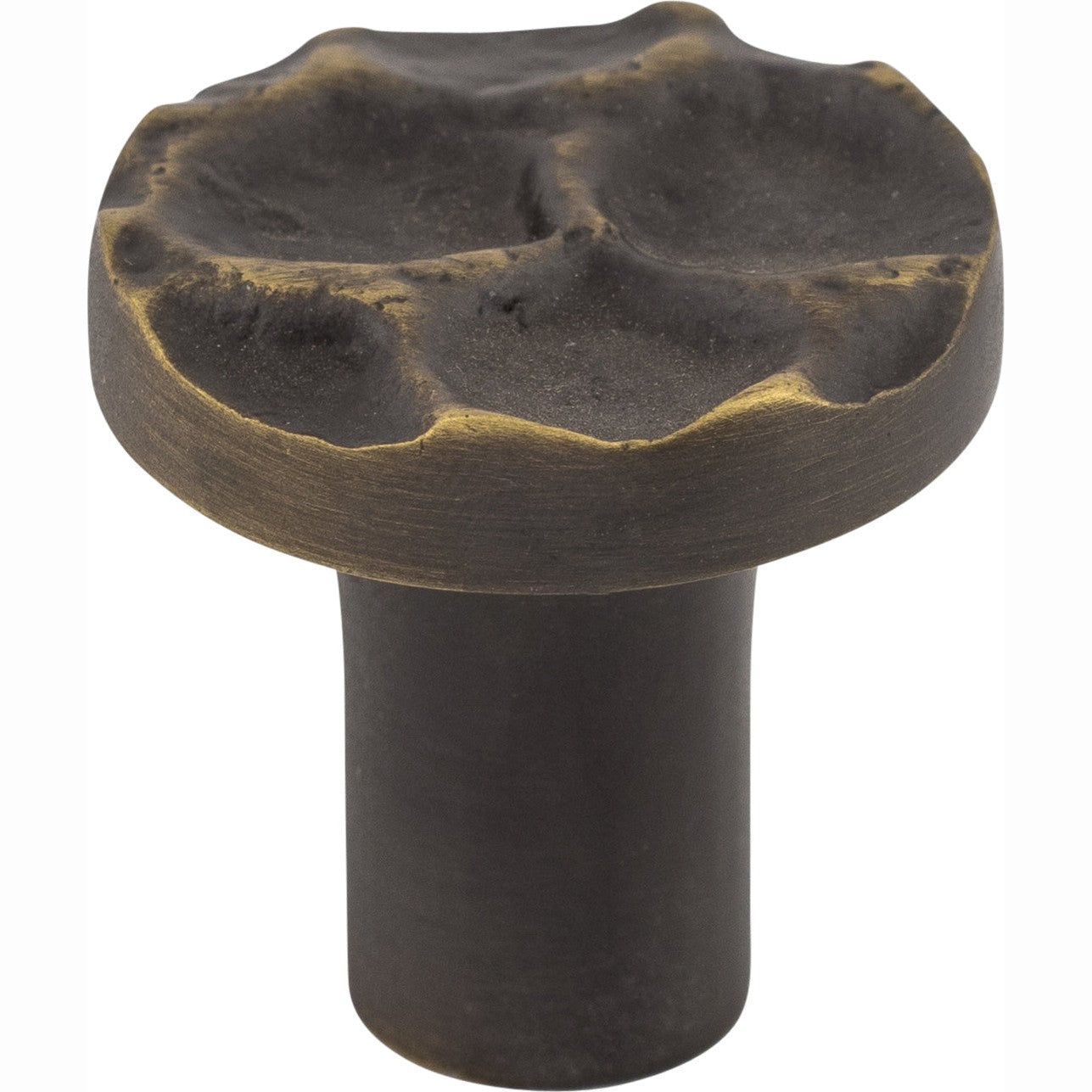 Top Knobs Cobblestone Series 1-1/8"L Round Knob, Brass Antique