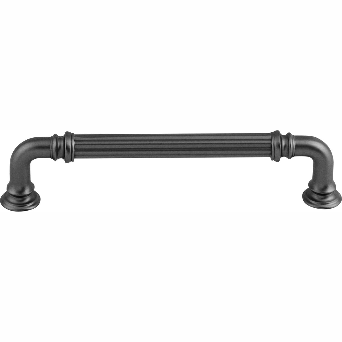 Top Knobs Reeded Series 5"(127mm) CC Pull, Ash Gray