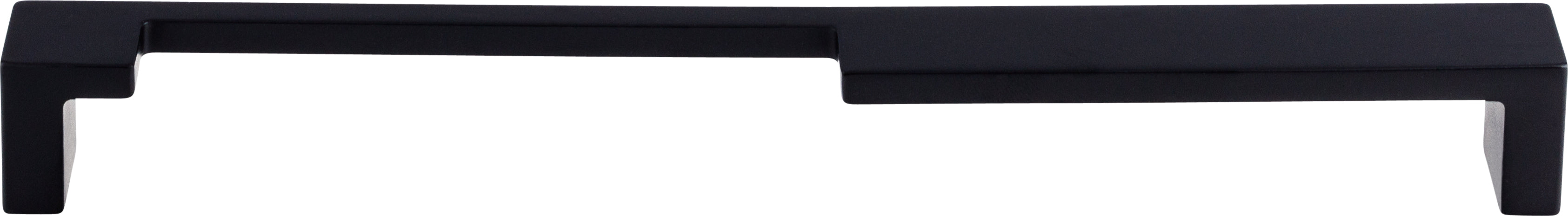Top Knobs Modern Metro Series 9"(229mm) CC Notch Pull, Flat Black