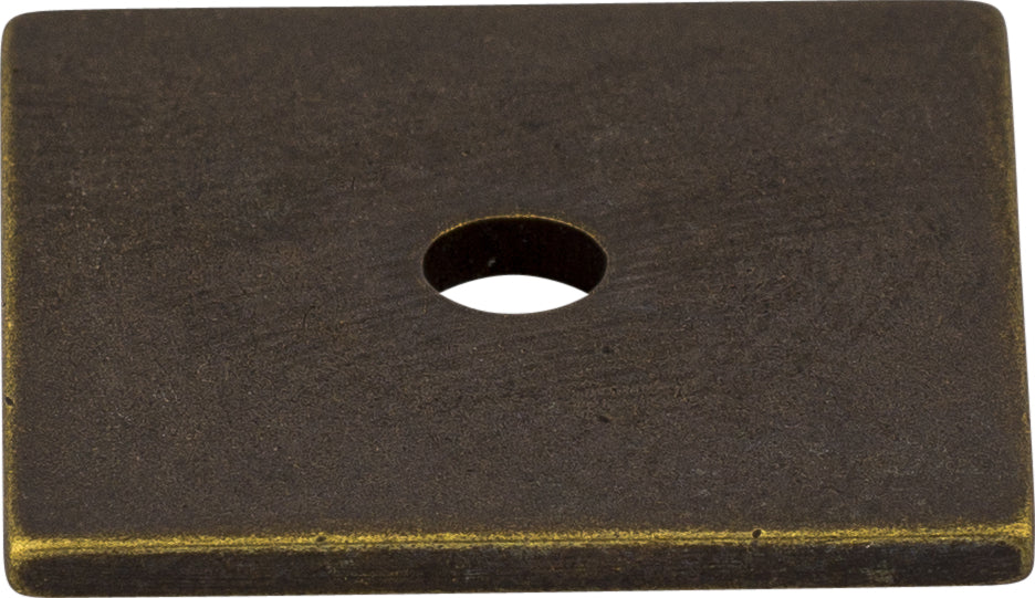 Top Knobs Square Series 1"L Backplate, German Bronze