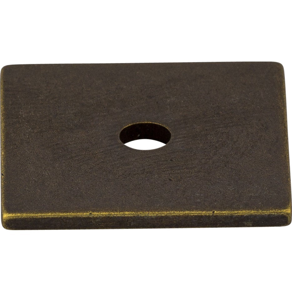 Top Knobs Square Series 1"L Backplate, German Bronze