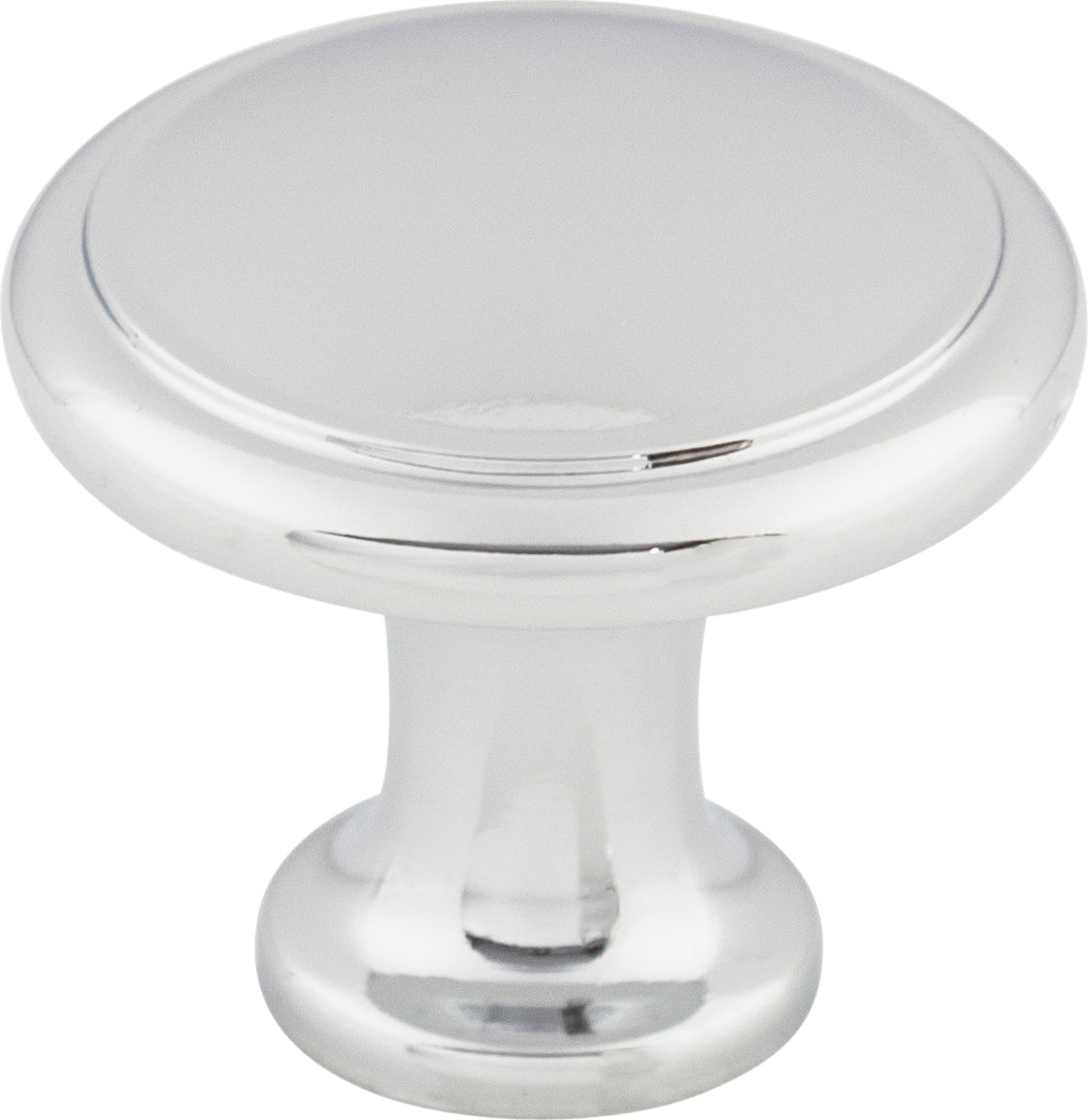 Top Knobs Ringed Series 1-1/8"L Knob, Polished Chrome