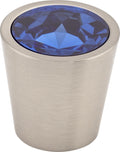 Top Knobs Blue Crystal Center Series 1-1/16"L Knob, 