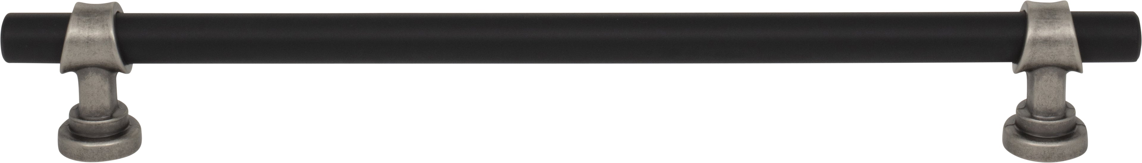 Top Knobs Bit Series 8-13/16"(223mm) CC Pull, Flat Black and Pewter Antique