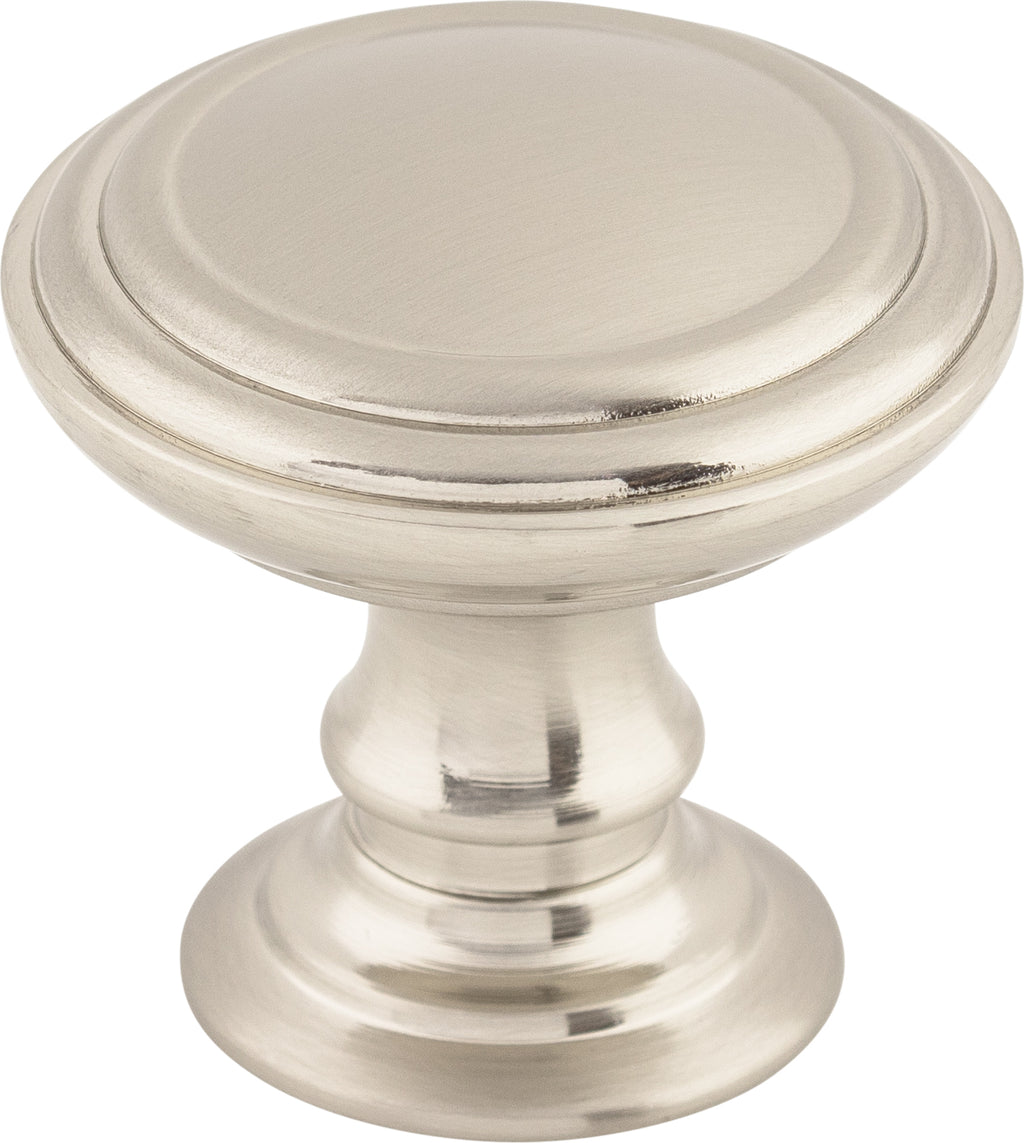 Top Knobs Reeded Series 1-1/2"L Knob, Brushed Satin Nickel